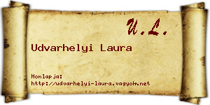 Udvarhelyi Laura névjegykártya