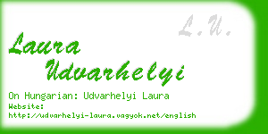 laura udvarhelyi business card